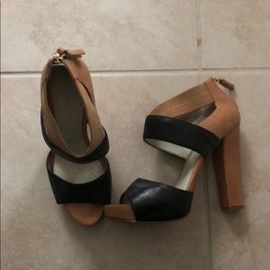 nine west color block heels